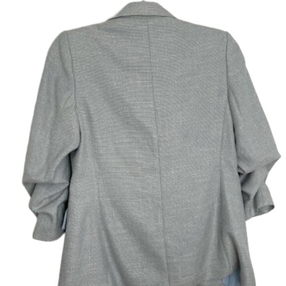ESQUALO Sky Blue Blazer with Scrunch Sleeves New with Tags - Picture 3 of 13
